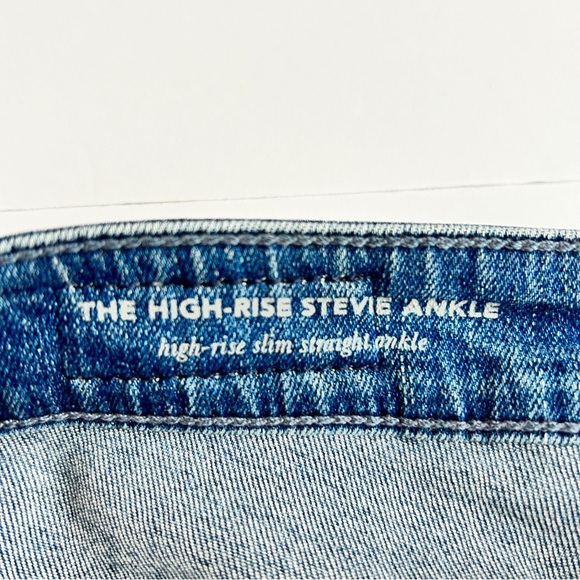 Women's Anthropologie AG Stevie High-Rise Straight Ankle Jeans Size 25R (26.5L) - Picture 6 of 17